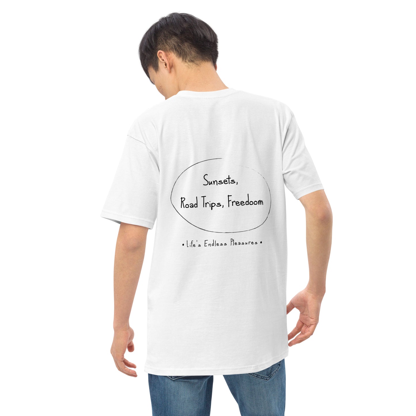 Sunsets, Road Trips, Freedom - Men’s premium heavyweight tee